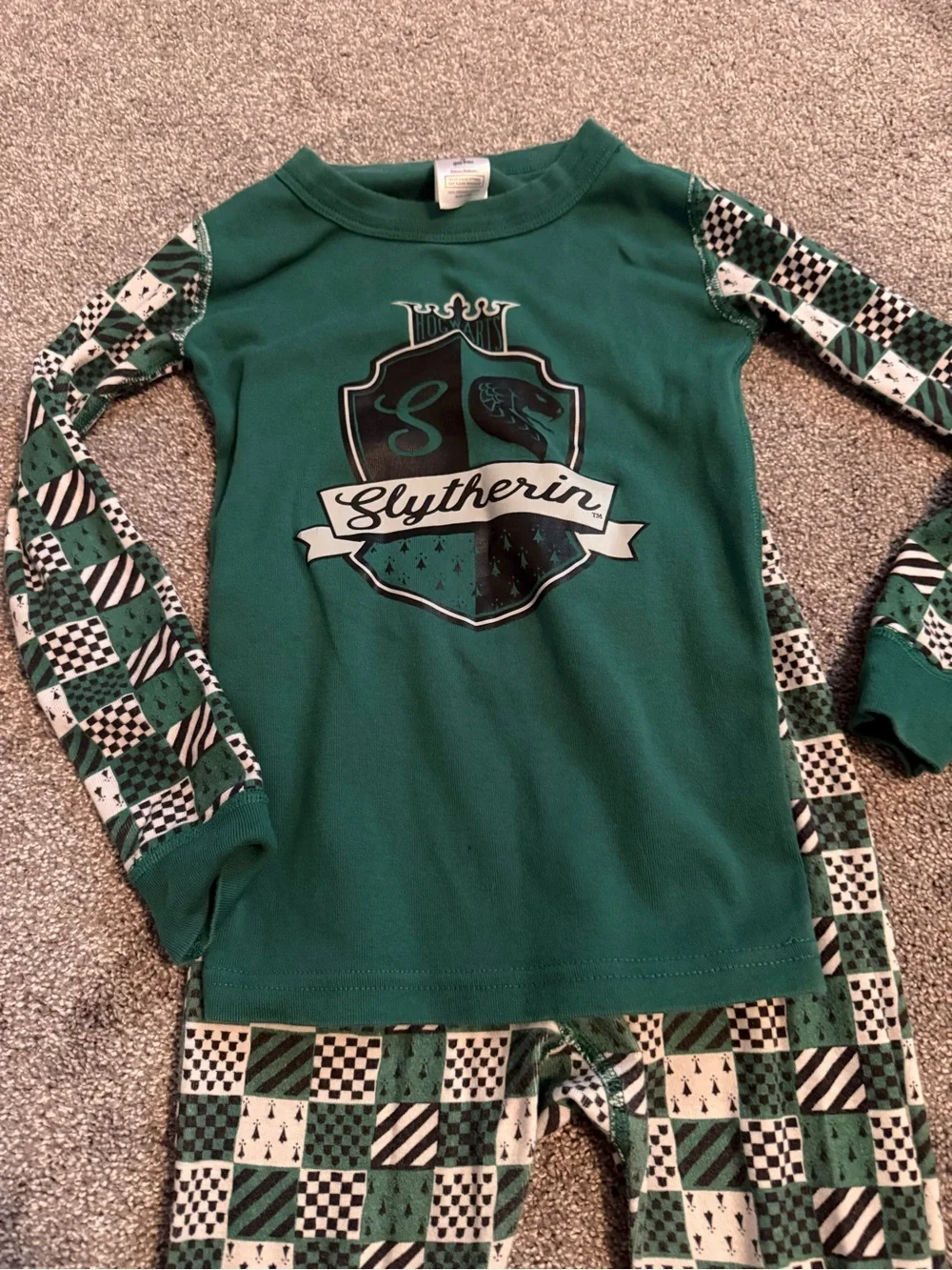 Hanna Andersson Harry Potter Slytherin Green Pajama Set Sz 120cm
